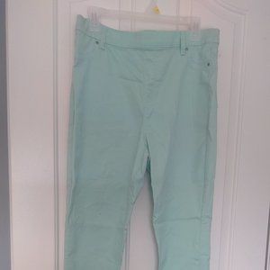 Turquoise skinny jeans